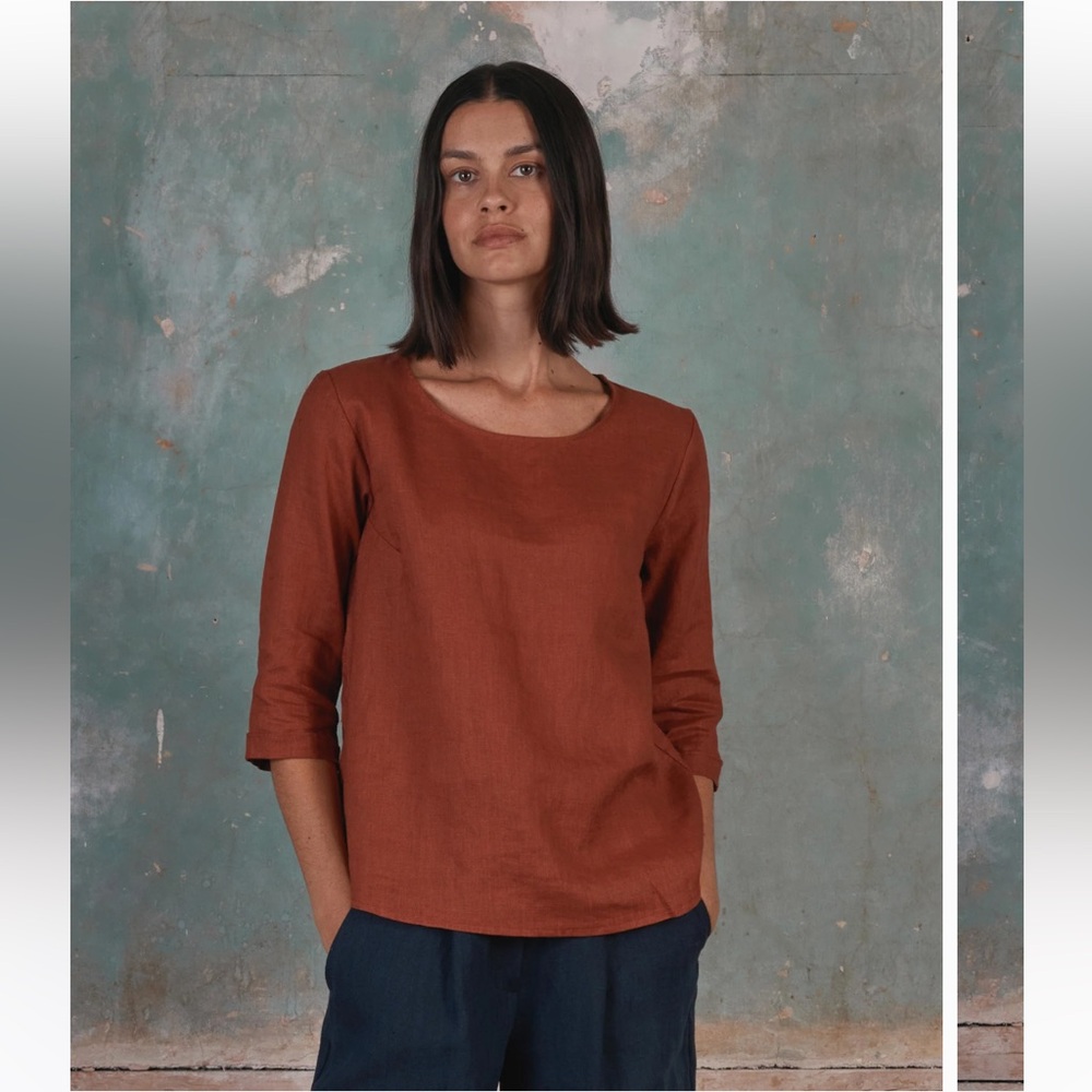 Pyne & Smith No 12 Picante Linen Blouse Size XS